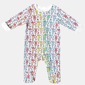 Roller Rabbit Infant Disco Monkey Zipper Footie - 0-3 months